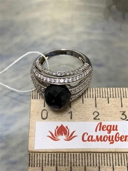 *Кольцо р.17 Черный Агат Оникс арт. JSR0183WBKW-050 вес 7,28 г - фото 270127 *Кольцо р.17 Черный Агат Оникс арт. JSR0183WBKW-050 вес 7,28 г - фото 270127