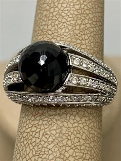 *Кольцо р.17 Черный Агат Оникс арт. JSR0183WBKW-067 вес 7,30 г - фото 270140