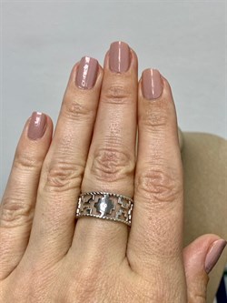 *Кольцо р.18  Белый Фианит арт. CZ-R01558-X-W-W-X-X-062 вес 3 г - фото 270143