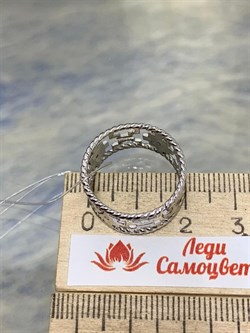 *Кольцо р.18  Белый Фианит арт. CZ-R01558-X-W-W-X-X-062 вес 3 г - фото 270148