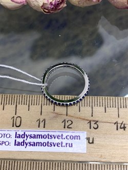 *Кольцо р.16 Синий Фианит арт. SL-R01312-X-W-X-X-SAP-992 вес 1,03 г - фото 270304