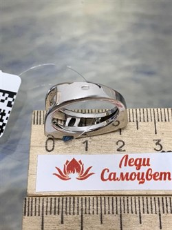 *Кольцо р.16,5 Голубой Топаз иск арт. CZ-R00282-X-W-BU-X-W-089 вес 7 г - фото 270310