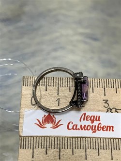 *Кольцо р.18 Аметист арт.AS-R00544-X-W-Pur-X-R-149 вес 3,3 г - фото 270332 *Кольцо р.18 Аметист арт.AS-R00544-X-W-Pur-X-R-149 вес 3,3 г - фото 270332