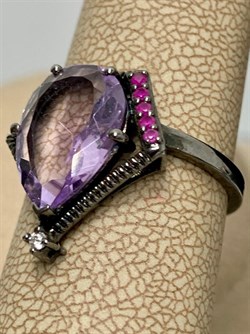 *Кольцо р.18 Аметист арт.AS-R00544-X-W-Pur-X-R-149 вес 3,3 г - фото 270336 *Кольцо р.18 Аметист арт.AS-R00544-X-W-Pur-X-R-149 вес 3,3 г - фото 270336