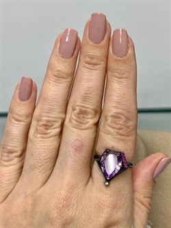 *Кольцо р.17,5 Аметист арт. AS-R00544-X-W-Pur-X-R-768 вес 3,3 г - фото 270339