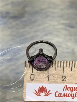*Кольцо р.17,5 Аметист арт. AS-R00544-X-W-Pur-X-R-768 вес 3,3 г - фото 270343