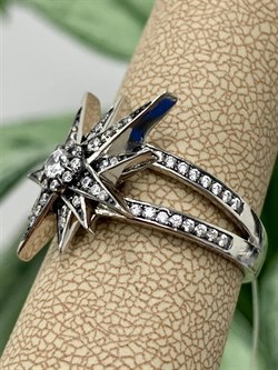 *Кольцо р.19 Белый Фианит арт. CZ-R02980-X-WB-W-X-W-441 вес 4,8 г - фото 270400