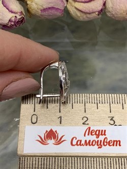 *Серьги Белый Фианит Микро Вставки арт. MP-E0-041-X-W-X-X-W-206 вес 4,3 г - фото 270456