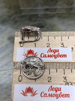 *Серьги Белый Фианит Микро Вставки арт. MP-E0-041-X-W-X-X-W-206 вес 4,3 г - фото 270459