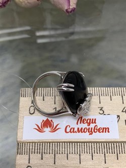 *Кольцо р.16 Дымчатый Кварц Раухтопаз арт. NS-R00764-X-W-BR-X-X-621 вес 6.2 г - фото 270477