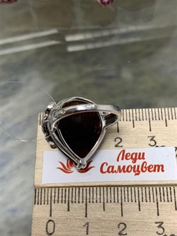 *Кольцо р.16 Дымчатый Кварц Раухтопаз арт. NS-R00764-X-W-BR-X-X-621 вес 6.2 г - фото 270482