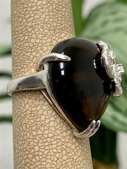 *Кольцо р.15,5 Дымчатый Кварц Раухтопаз арт. NS-R00764-X-W-BR-X-X-645 вес 6 г - фото 270501 *Кольцо р.15,5 Дымчатый Кварц Раухтопаз арт. NS-R00764-X-W-BR-X-X-645 вес 6 г - фото 270501