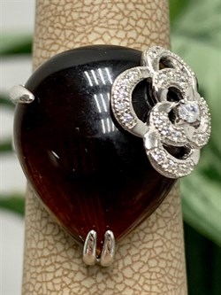 *Кольцо р.15,5 Дымчатый Кварц Раухтопаз арт. NS-R00764-X-W-BR-X-X-645 вес 6 г - фото 270502 *Кольцо р.15,5 Дымчатый Кварц Раухтопаз арт. NS-R00764-X-W-BR-X-X-645 вес 6 г - фото 270502