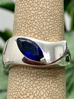 *Кольцо р.17,5 Синий Фианит арт. CZ-R01192-X-W-SAP-X-X-563 вес 4,25 г - фото 270517