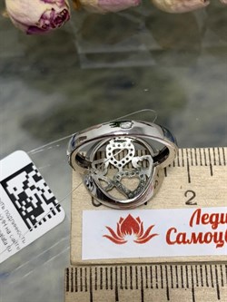 *Кольцо р.18  Белый Фианит Микро Вставки арт. MP-R0041-X-W-X-X-W-614 вес 3,11 г - фото 270547