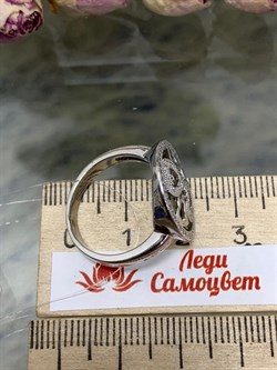 *Кольцо р.18  Белый Фианит Микро Вставки арт. MP-R0041-X-W-X-X-W-614 вес 3,11 г - фото 270549