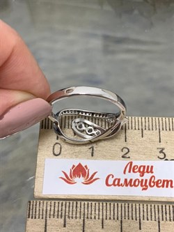 *Кольцо р.18 Белый Фианит арт. MP-RX0053-X-W-X-X-W-978 вес 2,6 г - фото 270600