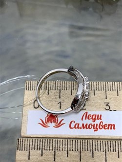 *Кольцо р.18 Белый Фианит арт. MP-RX0053-X-W-X-X-W-978 вес 2,6 г - фото 270602