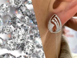 *Серьги Белый Фианит Микро Вставки арт. MP-E00060-X-W-X-X-W-051 вес 3,53 г - фото 270630 *Серьги Белый Фианит Микро Вставки арт. MP-E00060-X-W-X-X-W-051 вес 3,53 г - фото 270630