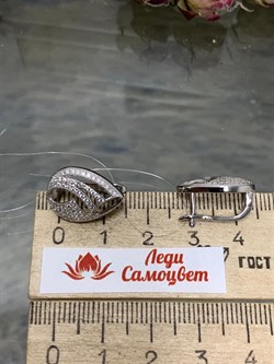 *Серьги Белый Фианит Микро Вставки арт. MP-E00060-X-W-X-X-W-051 вес 3,53 г - фото 270634 *Серьги Белый Фианит Микро Вставки арт. MP-E00060-X-W-X-X-W-051 вес 3,53 г - фото 270634