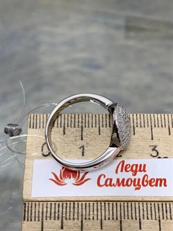 *Кольцо р.18,5 Белый Фианит арт. MP-R10075-X-W-X-X-W-409 вес 3,90 г - фото 270650