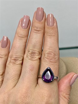 *Кольцо р.18,5 Аметист арт. AS-R00462-X-W-Pur-X-BL-796 вес 3,96 г - фото 270664 *Кольцо р.18,5 Аметист арт. AS-R00462-X-W-Pur-X-BL-796 вес 3,96 г - фото 270664