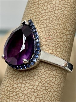*Кольцо р.18,5 Аметист арт. AS-R00462-X-W-Pur-X-BL-796 вес 3,96 г - фото 270670 *Кольцо р.18,5 Аметист арт. AS-R00462-X-W-Pur-X-BL-796 вес 3,96 г - фото 270670