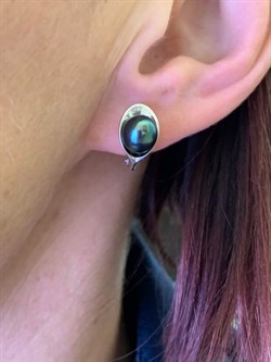 *Серьги Черный Жемчуг д.7*7,5мм арт. 21400676.0.d-617 Вес 4,13 г - фото 270760 *Серьги Черный Жемчуг д.7*7,5мм арт. 21400676.0.d-617 Вес 4,13 г - фото 270760