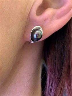 *Серьги Черный Жемчуг д.7*7,5мм арт. 21400676.d-631 Вес 4,13 г - фото 270768 *Серьги Черный Жемчуг д.7*7,5мм арт. 21400676.d-631 Вес 4,13 г - фото 270768