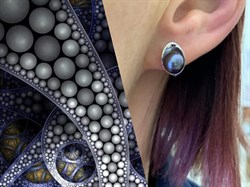 *Серьги Черный Жемчуг д.7*7,5мм арт. 21400676.d-631 Вес 4,13 г - фото 270772 *Серьги Черный Жемчуг д.7*7,5мм арт. 21400676.d-631 Вес 4,13 г - фото 270772