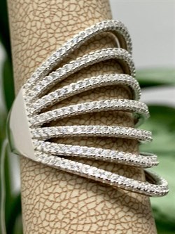 *Кольцо р.18 Белый Фианит Микро Вставки арт. MP-R00429-X-W-X-X-W вес 6,6 г - фото 270867 *Кольцо р.18 Белый Фианит Микро Вставки арт. MP-R00429-X-W-X-X-W вес 6,6 г - фото 270867