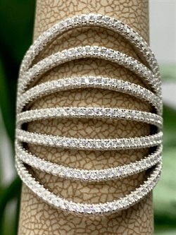 *Кольцо р.18 Белый Фианит Микро Вставки арт. MP-R00429-X-W-X-X-W вес 6,6 г - фото 270868 *Кольцо р.18 Белый Фианит Микро Вставки арт. MP-R00429-X-W-X-X-W вес 6,6 г - фото 270868