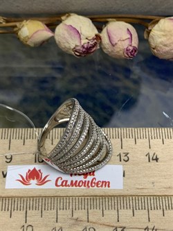 *Кольцо р.18 Белый Фианит Микро Вставки арт. MP-R00429-X-W-X-X-W вес 6,6 г - фото 270871 *Кольцо р.18 Белый Фианит Микро Вставки арт. MP-R00429-X-W-X-X-W вес 6,6 г - фото 270871