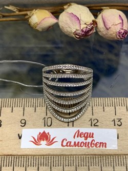 *Кольцо р.18 Белый Фианит Микро Вставки арт. MP-R00429-X-W-X-X-W вес 6,6 г - фото 270872 *Кольцо р.18 Белый Фианит Микро Вставки арт. MP-R00429-X-W-X-X-W вес 6,6 г - фото 270872