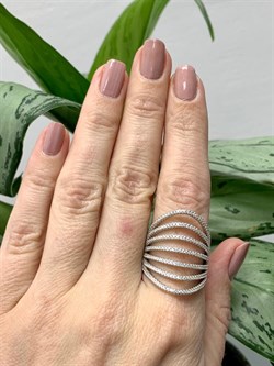 *Кольцо р.18 Белый Фианит Микро Вставки арт. MP-R00429-X-W-X-X-W вес 6,6 г - фото 270875 *Кольцо р.18 Белый Фианит Микро Вставки арт. MP-R00429-X-W-X-X-W вес 6,6 г - фото 270875