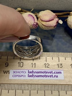 *Кольцо р.18 Белый Фианит Микро Вставки арт. MP-R90009-X-W-X-X-W-929 вес 5,2 г - фото 270916