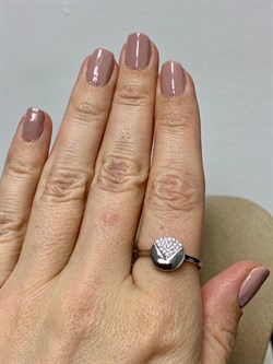 *Кольцо р.18 Белый Фианит арт. MP-R01554-X-W-X-X-W-222 вес 1,9 г - фото 270930