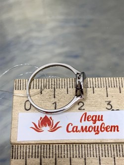 *Кольцо р.18 Белый Фианит арт. MP-R01554-X-W-X-X-W-222 вес 1,9 г - фото 270933