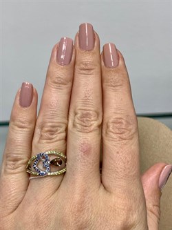 *Кольцо р.16,5 Микс Дымчатый Кварц Иолит Перидот арт. AS-R00463-X-W-BR-X-Y-740 вес 2,8 г - фото 270940 *Кольцо р.16,5 Микс Дымчатый Кварц Иолит Перидот арт. AS-R00463-X-W-BR-X-Y-740 вес 2,8 г - фото 270940