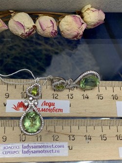 *Серьги Празиолит арт. AS-E06305-X-W-S-X-W-401 вес 7,5 г - фото 270994 *Серьги Празиолит арт. AS-E06305-X-W-S-X-W-401 вес 7,5 г - фото 270994