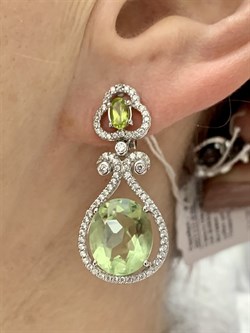 *Серьги Празиолит арт. AS-E06305-X-W-S-X-W-401 вес 7,5 г - фото 270996 *Серьги Празиолит арт. AS-E06305-X-W-S-X-W-401 вес 7,5 г - фото 270996