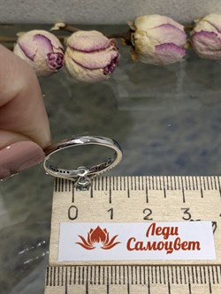 *Кольцо р.17,5 Голубой Топаз арт. CZ-R06981-X-W-BU-X-W-032 вес 2,2 г - фото 271007