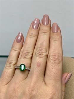 *Кольцо р.16,5 Зеленый Агат арт. AS-R06989-X-W-Gg-X-W-328 вес 2,7 г - фото 271010 *Кольцо р.16,5 Зеленый Агат арт. AS-R06989-X-W-Gg-X-W-328 вес 2,7 г - фото 271010