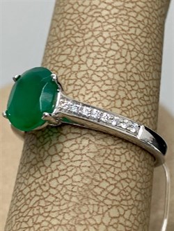 *Кольцо р.16,5 Зеленый Агат арт. AS-R06989-X-W-Gg-X-W-328 вес 2,7 г - фото 271017 *Кольцо р.16,5 Зеленый Агат арт. AS-R06989-X-W-Gg-X-W-328 вес 2,7 г - фото 271017