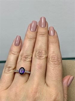 *Кольцо р.17 Аметист арт. AS-R06989-X-W-AM-X-W-419 вес 2,8 г - фото 271021