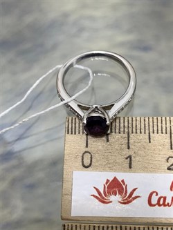 *Кольцо р.18,5 Аметист арт. AS-R06989-X-W-AM-X-W-854 вес 2,7 г - фото 271047