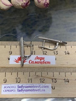 *Серьги Белый Фианит Микро Вставки арт. MP-E00979-X-W-X-X-W-988 вес 3,5 г - фото 271074 *Серьги Белый Фианит Микро Вставки арт. MP-E00979-X-W-X-X-W-988 вес 3,5 г - фото 271074