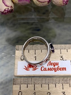 *Кольцо р.19 Микс Аметист синт Эмаль арт. CZ-R896-3-X-W-DA-BR-M2-885 вес 5,1 г - фото 271112