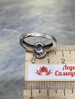 *Кольцо р.17,5 иск Голубой Топаз арт. AS-R00080-X-W-BU-X-W-553 вес 3,97 г - фото 271201