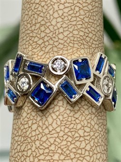 *Кольцо р.18 Калейдоскоп Шпинель синт арт. CZ-R03133-X-W-X-X-M1-267 вес 5,8 г - фото 271248